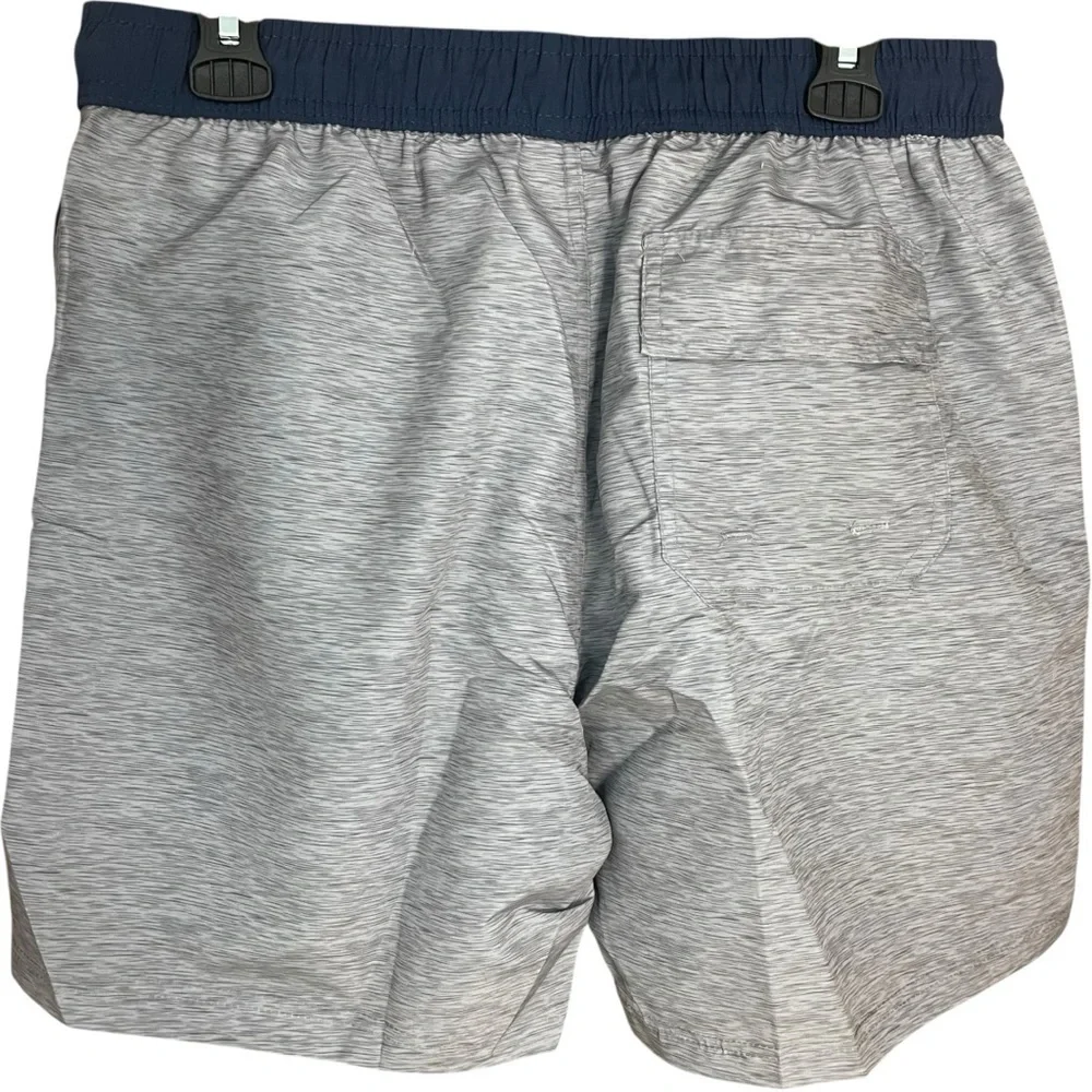 U.S. Polo Assn. USPA Contrast Waistband Swim Trunks Shorts Gray